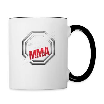 Je peux pas j'ai MMA - Mug contrasté - blanc/noir - Droite