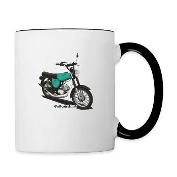 S51 (türkis) // Illustration - Tasse zweifarbig - Weiß/Schwarz - Rechts