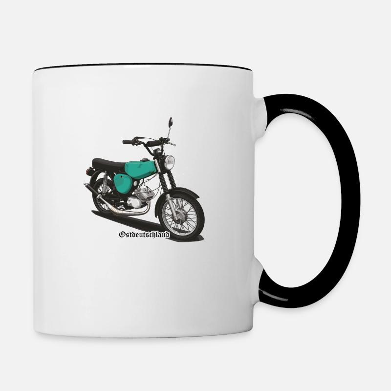 S51 (türkis) // Illustration - Tasse zweifarbig - Weiß/Schwarz