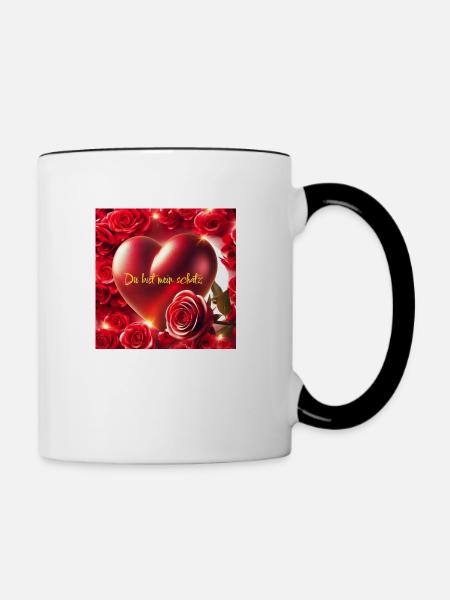 Herz. Ewiger - Tasse zweifarbig - Weiß/Schwarz