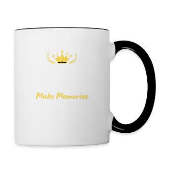 Keep Calm and Make Memories - Mug contrasté - blanc/noir - Droite