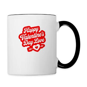 happy valentins days2 - Mug contrasté - blanc/noir - Droite
