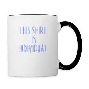 Individuelles Design Fun Spruch - Tasse zweifarbig - Weiß/Schwarz - Rechts