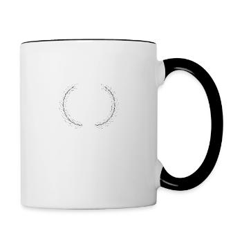Lettre d couronne - Mug contrasté - blanc/noir - Droite
