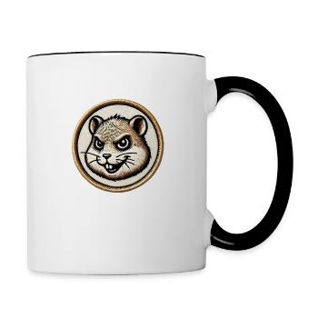 hamster - Mug contrasté - blanc/noir - Droite