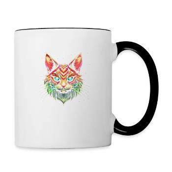 Maine Coon Cat - Contrasting Mug - white/black - Right