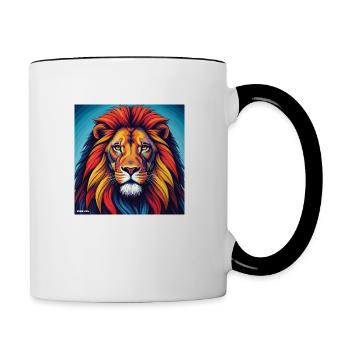 Lion Gemini - Contrasting Mug - white/black - Right