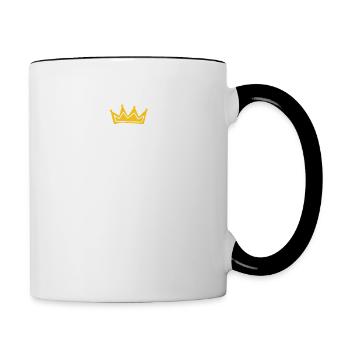 Der König der Väter - Papa Geschenkidee - Tasse zweifarbig - Weiß/Schwarz - Rechts