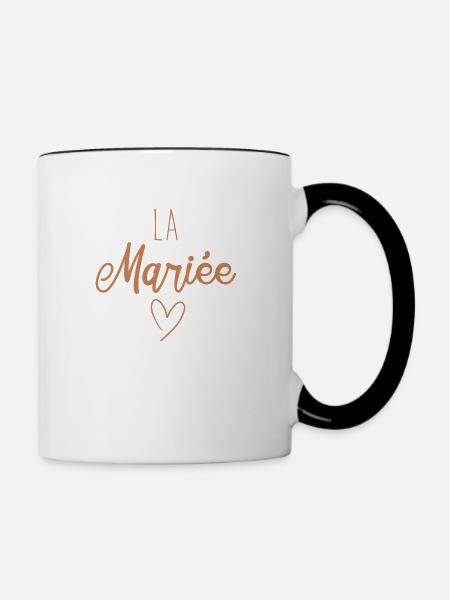 Die Braut - Tasse zweifarbig - Weiß/Schwarz