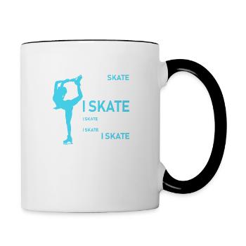 Ice Skating Escape Myself World - Tasse zweifarbig - Weiß/Schwarz - Rechts