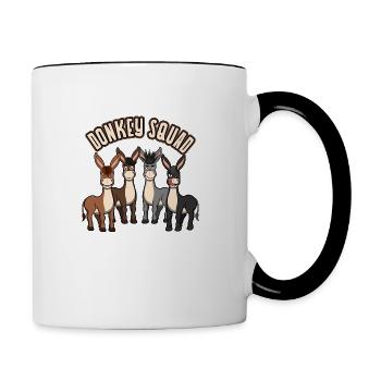 Bébé âne drôle - Mug contrasté - blanc/noir - Droite