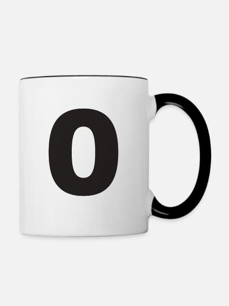 O - Tasse zweifarbig - Weiß/Schwarz