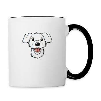 Portrait d’Alfred - Mug contrasté - blanc/noir - Droite