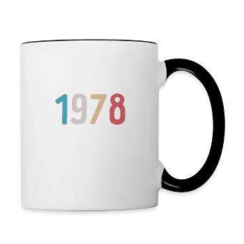 Made in 1978 - Limited Edition - Year of birth - Contrasting Mug - white/black - Right