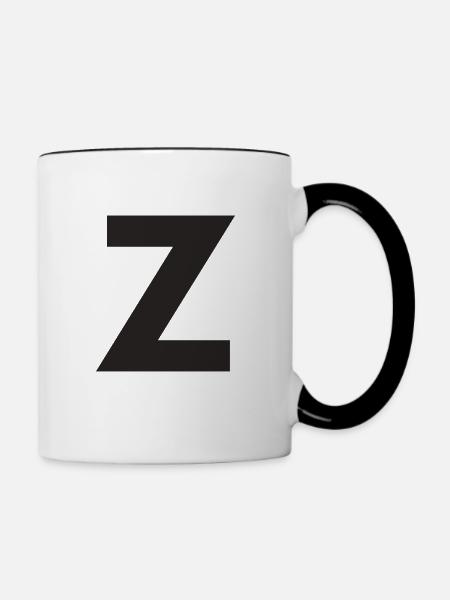 Z - Tasse zweifarbig - Weiß/Schwarz