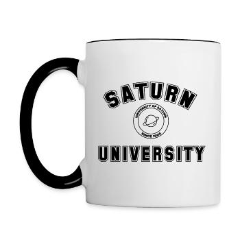 Saturn University - Contrasting Mug - white/black - Left