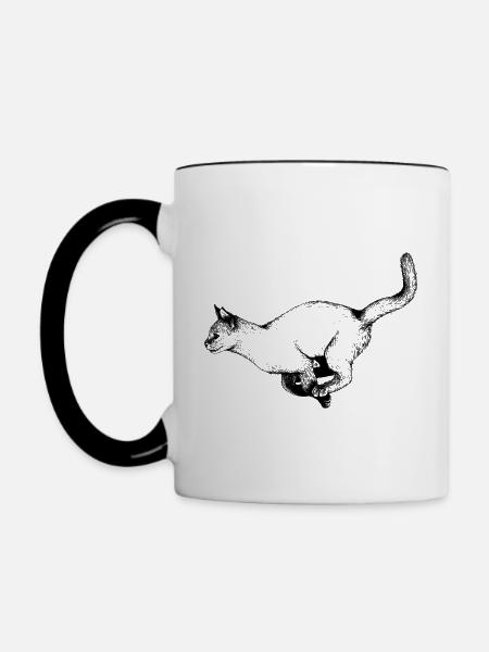 Schnell - Tasse zweifarbig - Weiß/Schwarz