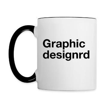 Graphic designrd - Contrasting Mug - white/black - Left