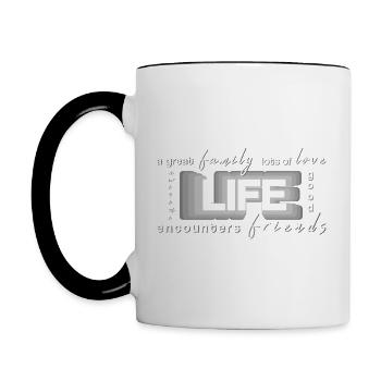 Life Family Moments - Contrasting Mug - white/black - Left