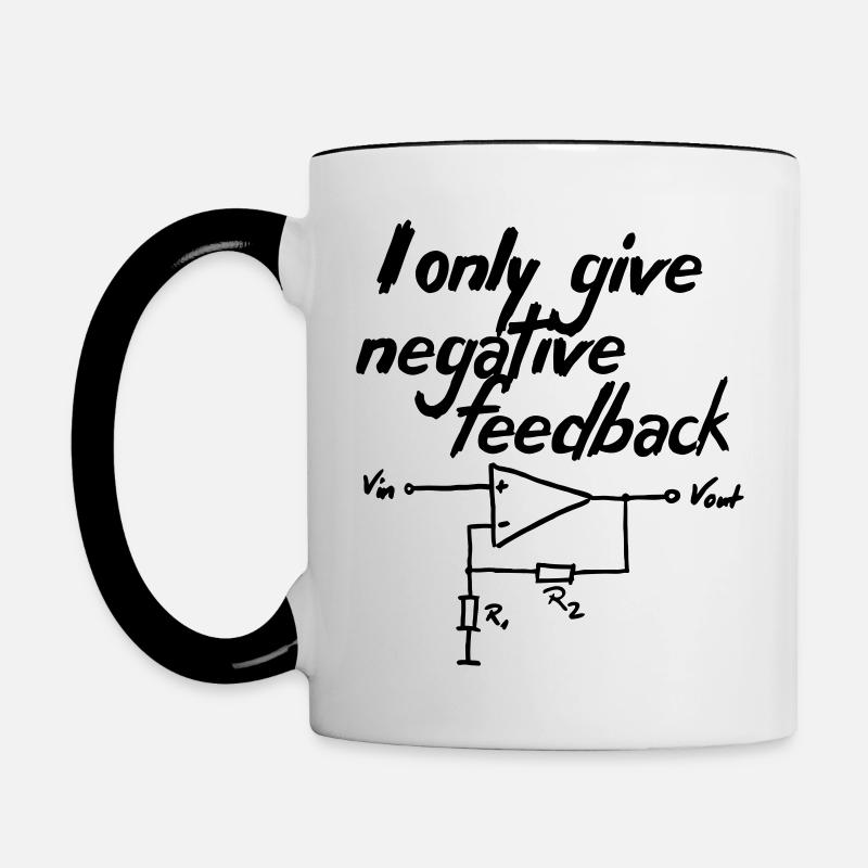 I only give negative feedback V2 - Tasse zweifarbig - Weiß/Schwarz