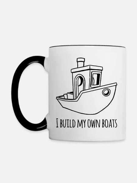 Ich baue meine eigenen Boote - Tasse zweifarbig - Weiß/Schwarz