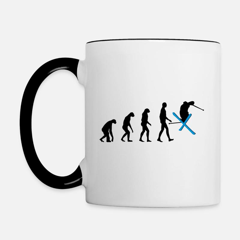 Evolution Ski - Tasse zweifarbig - Weiß/Schwarz