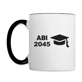 Examen de fin d’études - Mug contrasté - blanc/noir - Gauche