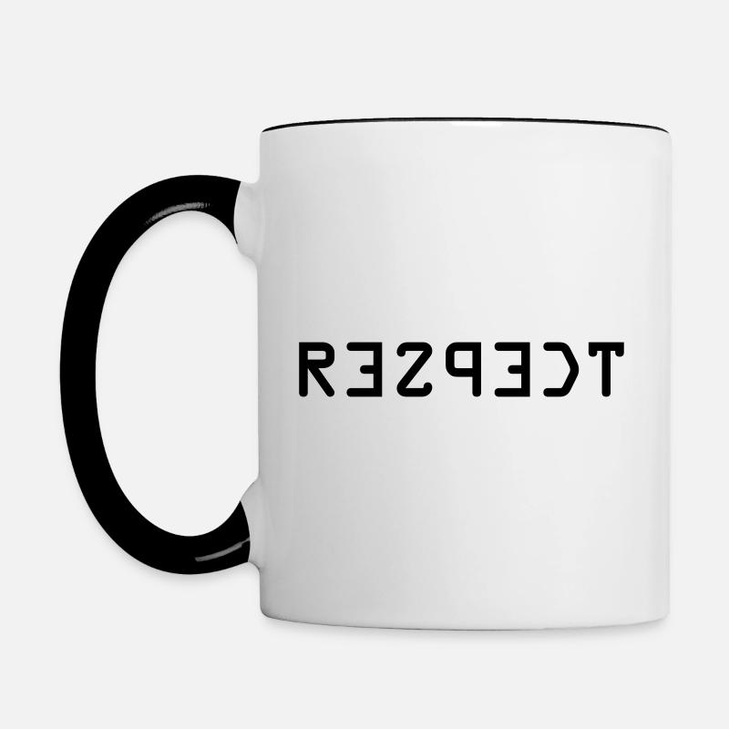 RESPECT - Mug contrasté - blanc/noir