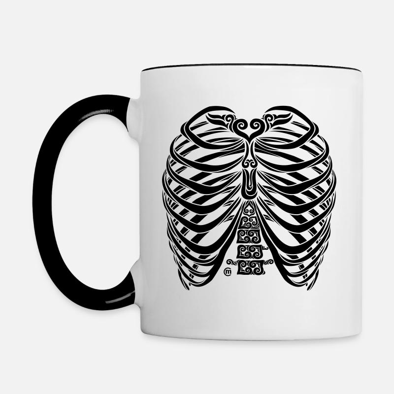 Swirly Torso - Tasse zweifarbig - Weiß/Schwarz