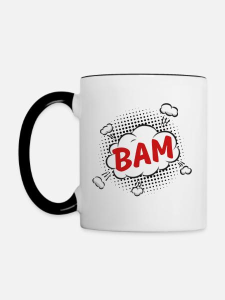 Bam - Tasse zweifarbig - Weiß/Schwarz
