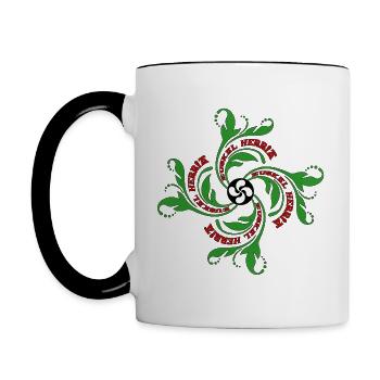 Basque Country Cross - Contrasting Mug - white/black - Left