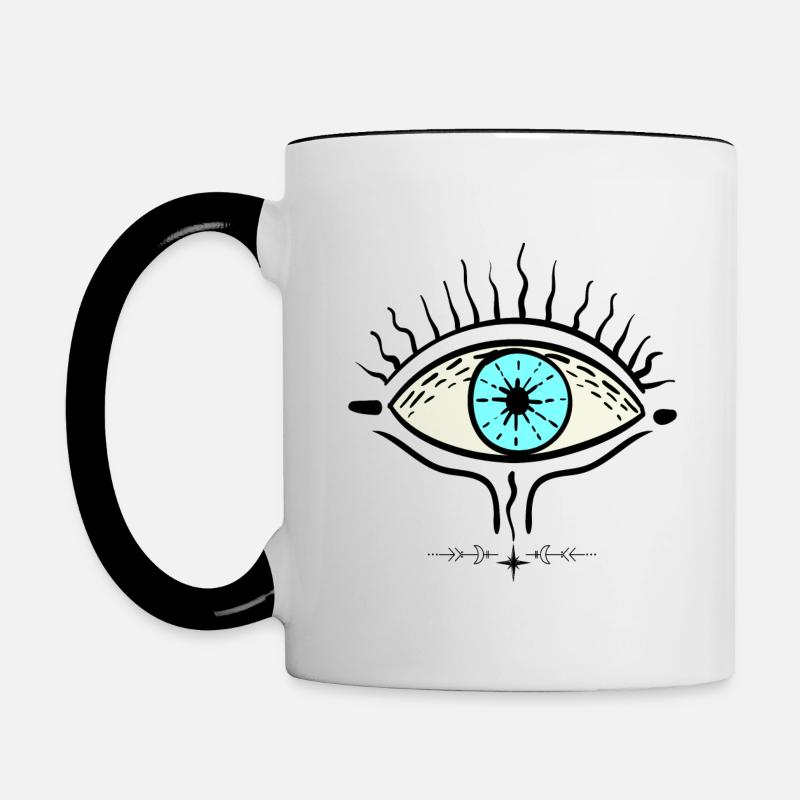 OEIL - Mug contrasté - blanc/noir
