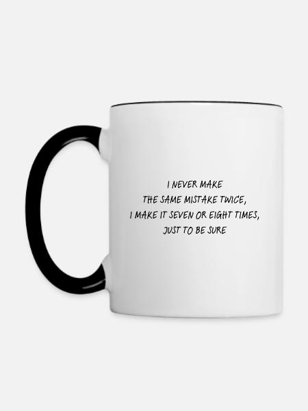Sichere Fehler - Tasse zweifarbig - Weiß/Schwarz