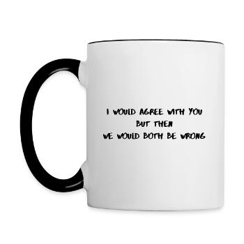 Wrongly agree - Contrasting Mug - white/black - Left