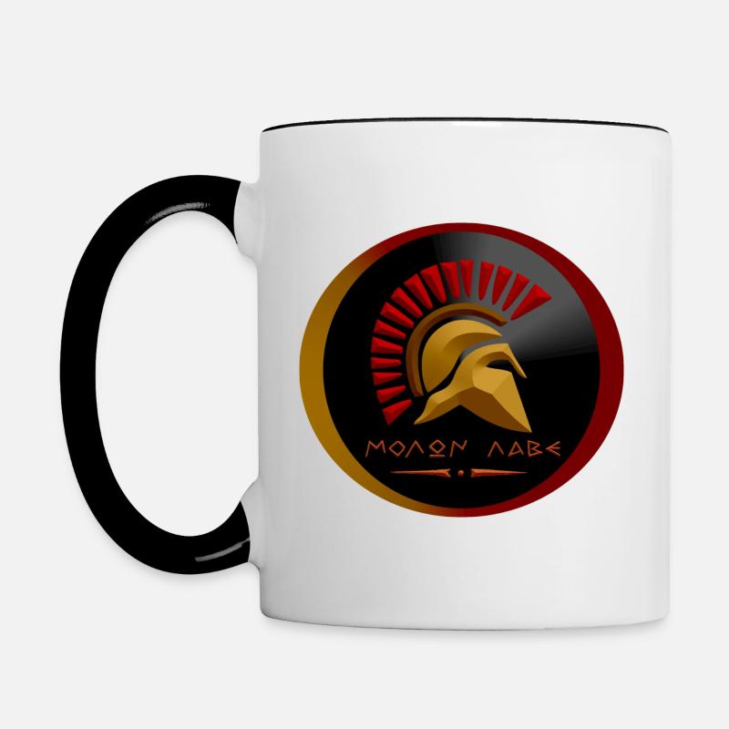 molon labe 1 - Contrasting Mug - white/black