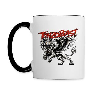 The Majestic Almighty Griffin "TonzoBeast" Tee - Contrasting Mug - white/black - Left