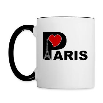 capitale_de_f - Contrasting Mug - white/black - Left