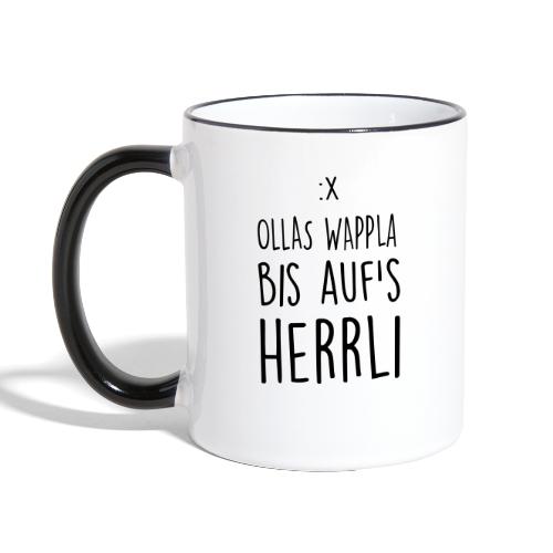 Vorschau: Ollas Wappla bis aufs Herrli - Häferl (zweifarbig)