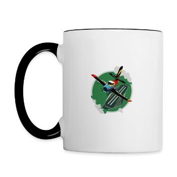 Passe-bas - Mug contrasté - blanc/noir - Gauche