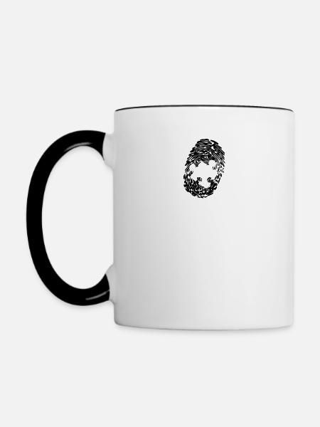 Fingerabdruck Puzzle - Tasse zweifarbig - Weiß/Schwarz
