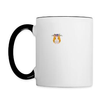 Meerschweinchen-Mama-perfektes Geschenk für den Tag der Mutter - Tasse zweifarbig - Weiß/Schwarz - Links