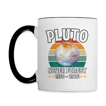 Pluto planet eternal memory 1930-2006 - Contrasting Mug - white/black - Left