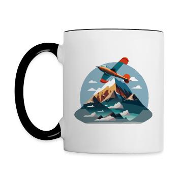 RedTipMountain (en anglais seulement) - Mug contrasté - blanc/noir - Gauche