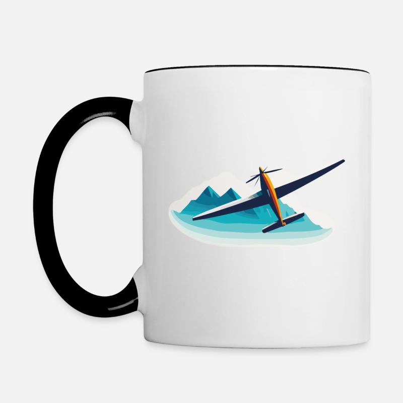 OrangeBluewings - Contrasting Mug - white/black
