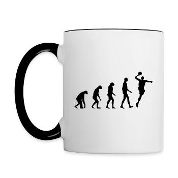 Evolution Handball - Tasse zweifarbig - Weiß/Schwarz - Links