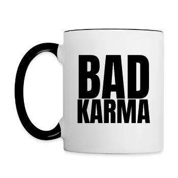 Bad Karma - Mug contrasté - blanc/noir - Gauche
