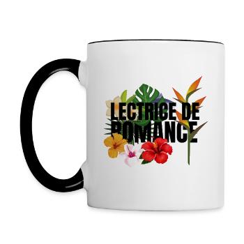 Lectrice de romance 1 - Mug contrasté - blanc/noir - Gauche