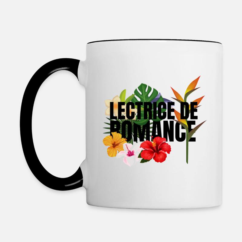 Lectrice de romance 1 - Mug contrasté - blanc/noir