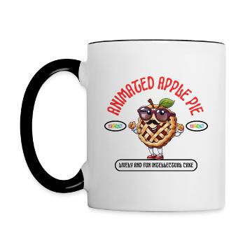 Mathe-Zeichnen - Tasse zweifarbig - Weiß/Schwarz - Links