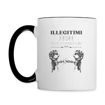 Don't let the B*****ds grind you down - Contrasting Mug - white/black - Left